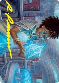 Zimone, Quandrix Prodigy Art Card (Gold-Stamped Signature), Art Series: Strixhaven
