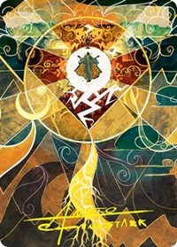 Lightning Bolt Art Card (Gold-Stamped Signature), Art Series: Strixhaven
