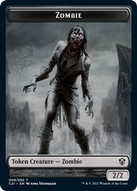 Zombie // Horror Double-Sided Token, Commander 2021