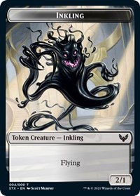 Inkling (4) // Treasure (7) Double-sided Token, Strixhaven: School of Mages