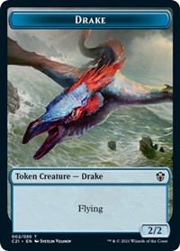 Drake // Elemental Double-sided Token, Commander 2021