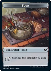Food // Saproling Double-Sided Token, Commander 2021