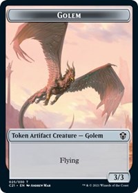 Golem (025) // Thopter Double-Sided Token, Commander 2021