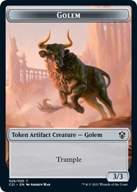Golem (026) // Thopter Double-Sided Token, Commander 2021