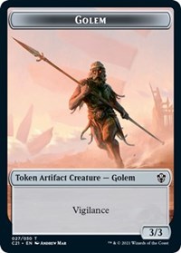 Golem (027) // Thopter Double-Sided Token, Commander 2021