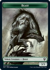 Beast (010) // Whale Double-Sided Token, Commander 2021