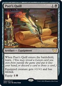 Poet's Quill, Prerelease Cards