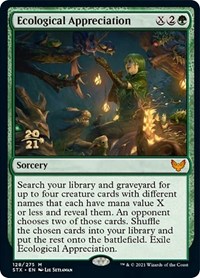 Ecological Appreciation, Prerelease Cards