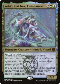 Adrix and Nev, Twincasters (Display Commander) - Thick Stock, Commander 2021