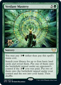 Verdant Mastery, Prerelease Cards