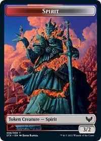 Spirit (6) // Emblem - Lukka, Wayward Bonder (8) Double-sided Token, Strixhaven: School of Mages