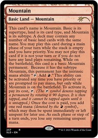 Mountain (257) (Full-Text Lands), Secret Lair Drop Series