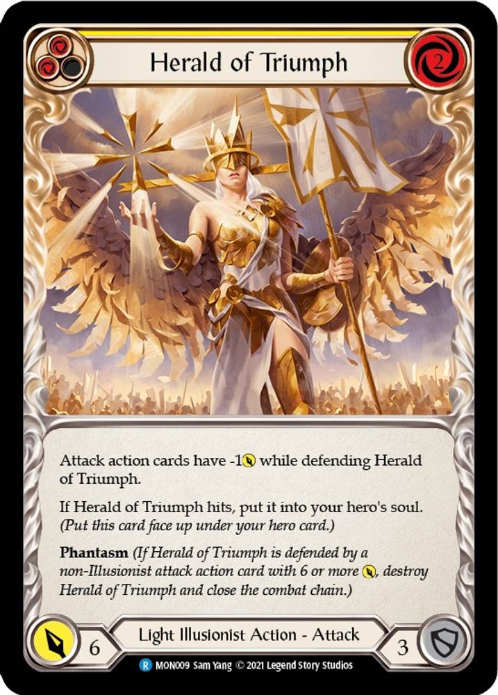 Herald of Triumph (Yellow), 1st-edition-normal, front