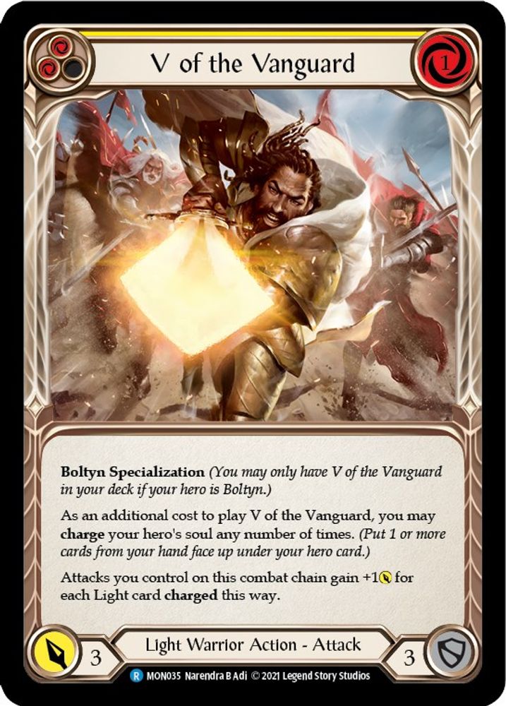 V of the Vanguard, 1st-edition-normal, front