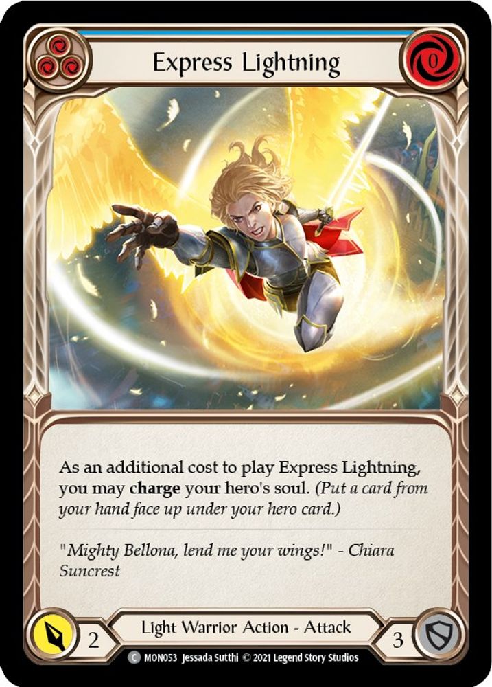 Express Lightning (Blue), 1st-edition-normal, front