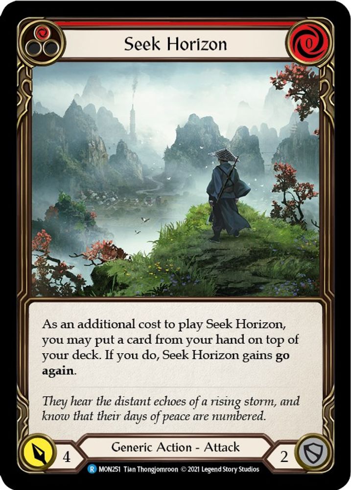 Seek Horizon (Red), 1st-edition-normal, front
