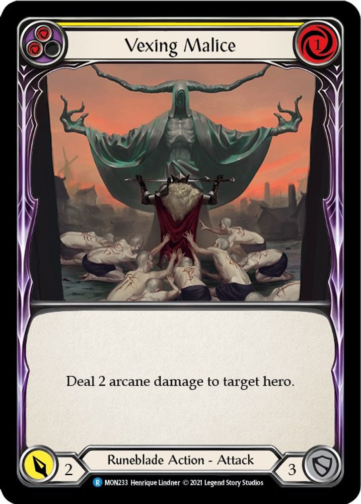 Vexing Malice (Yellow), 1st-edition-normal, front