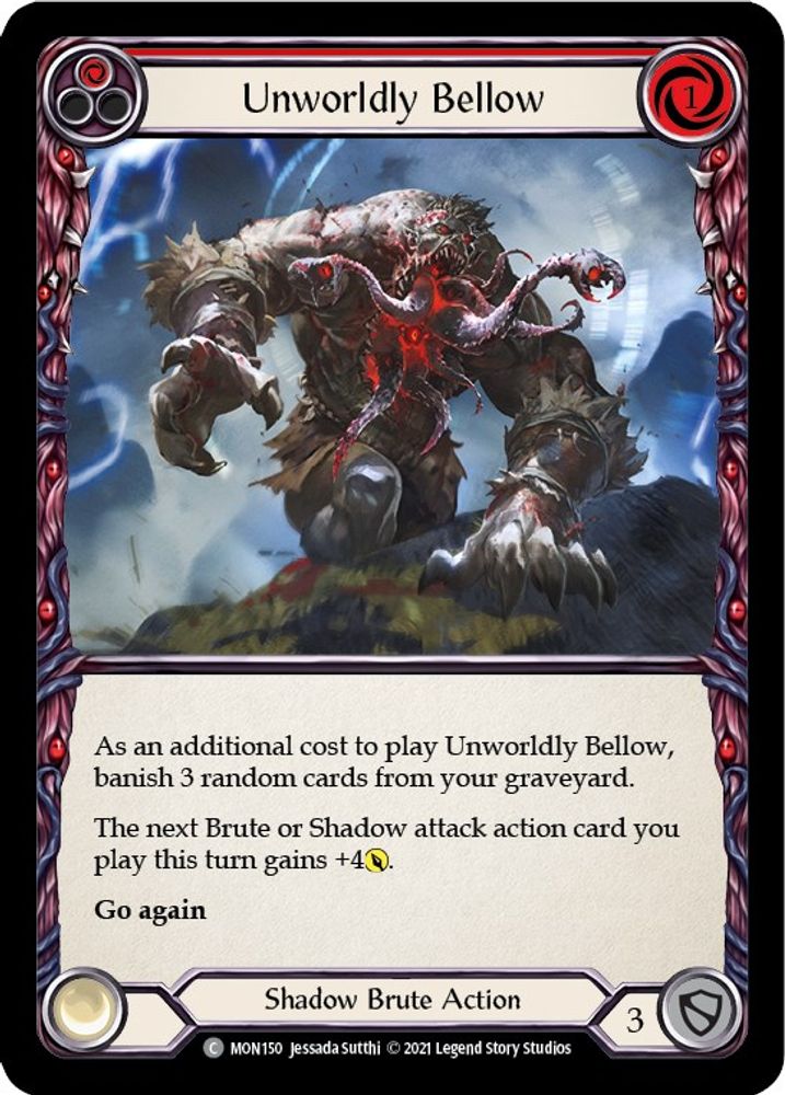 Unworldly Bellow (Red), 1st-edition-normal, front