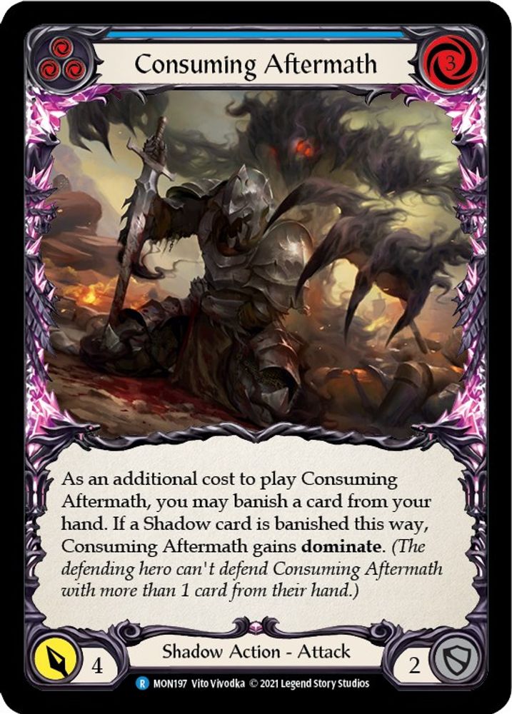 Consuming Aftermath (Blue), 1st-edition-normal, front