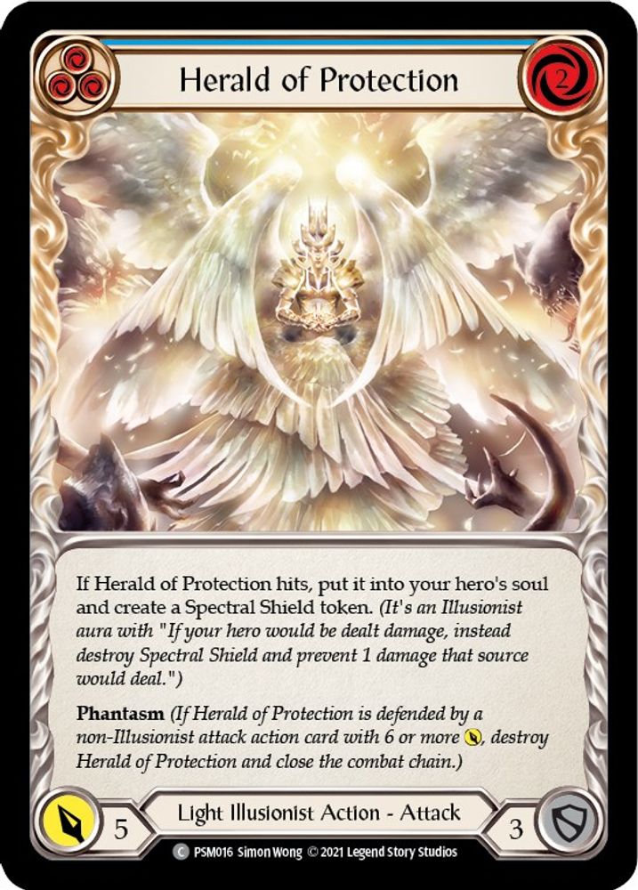 Herald of Protection (Blue), Standard, front