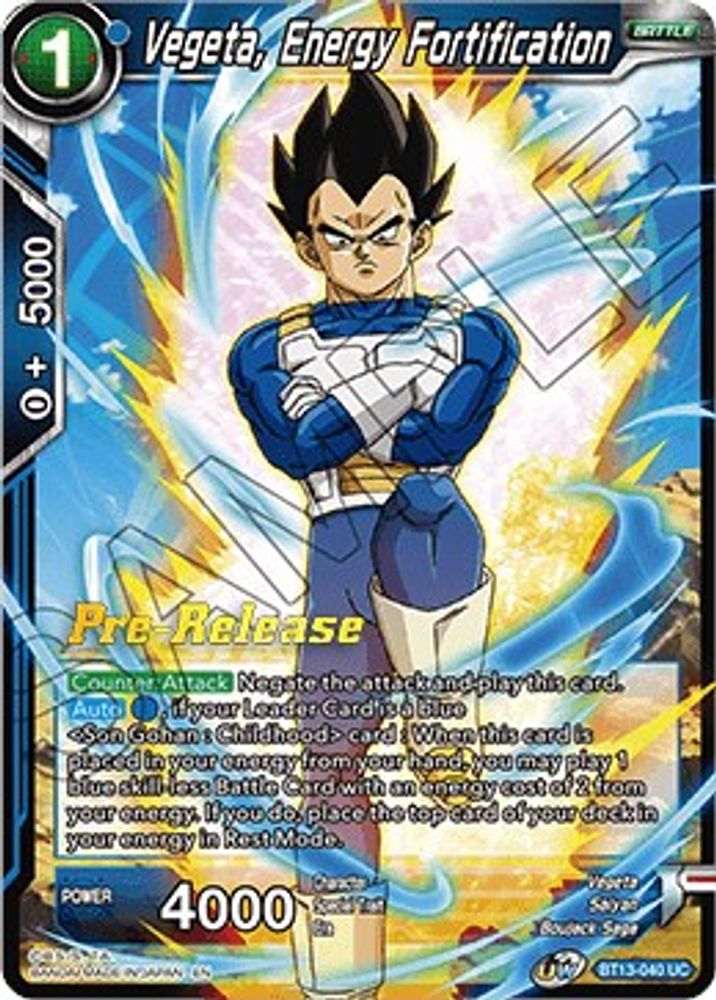 Vegeta, Energy Fortification, Standard, front