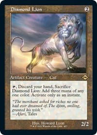 Diamond Lion (Retro Frame) (Foil Etched), Modern Horizons 2