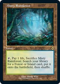 Misty Rainforest (Retro Frame) (Foil Etched), Modern Horizons 2