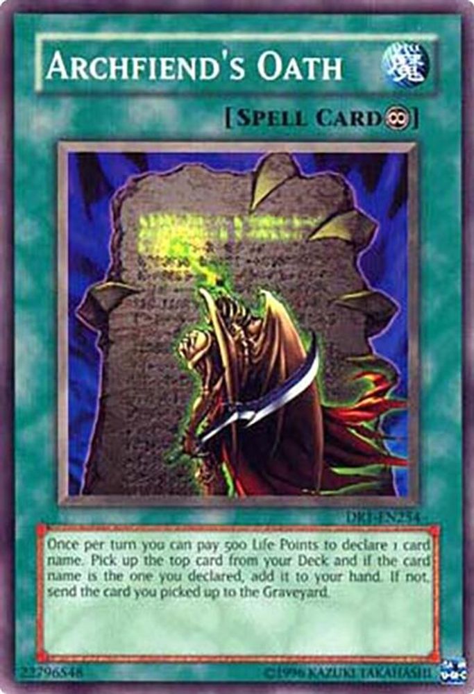 Archfiend's Oath, Unlimited, front
