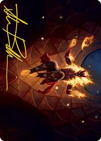 Yusri, Fortune's Flame Art Card (Gold-Stamped Signature), Art Series: Modern Horizons 2