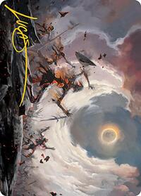 Damn Art Card (Gold-Stamped Signature), Art Series: Modern Horizons 2