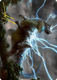 Thrasta, Tempest's Roar Art Card (41/81) (Gold-Stamped Signature), Art Series: Modern Horizons 2