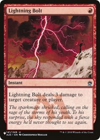 Lightning Bolt (A25), The List Reprints