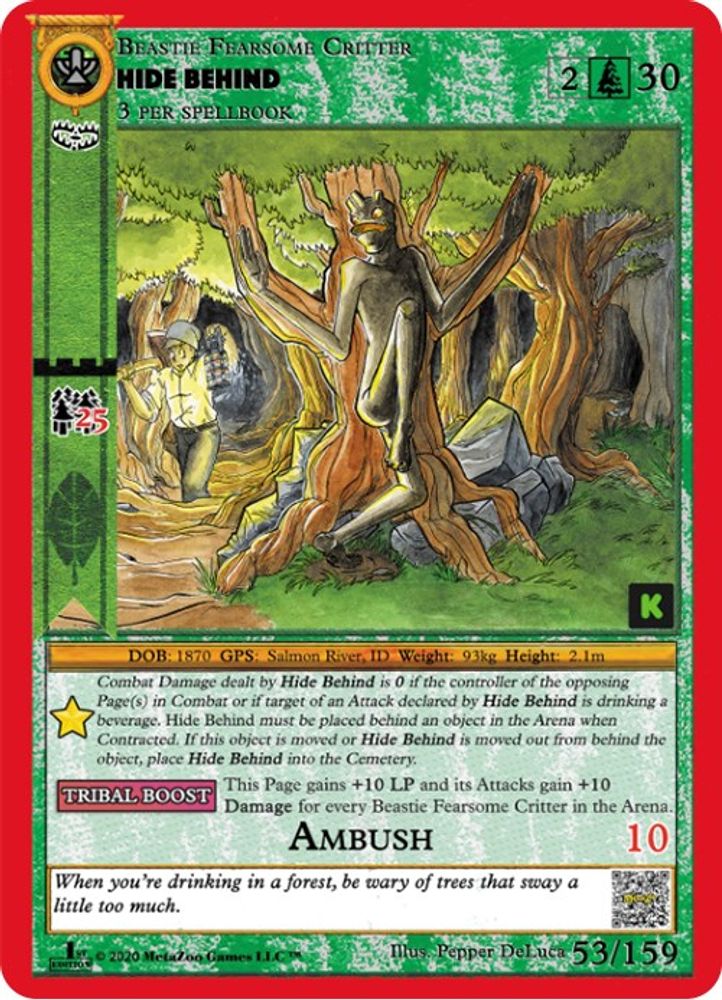 Hide Behind, Standard, front