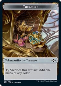 Treasure (021) // Beast Double-Sided Token, Modern Horizons 2
