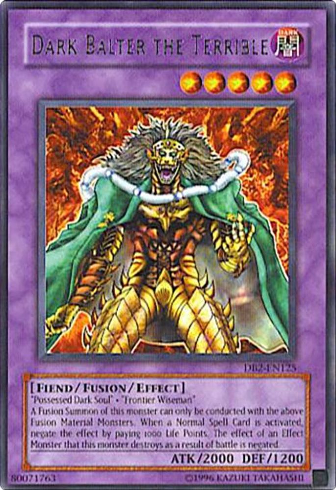 Dark Balter the Terrible, Unlimited, front