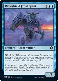 Rimeshield Frost Giant, Adventures in the Forgotten Realms