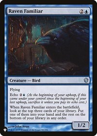 Raven Familiar, The List Reprints