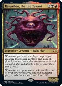 Karazikar, the Eye Tyrant, Commander: Adventures in the Forgotten Realms