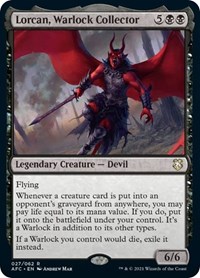 Lorcan, Warlock Collector, Commander: Adventures in the Forgotten Realms