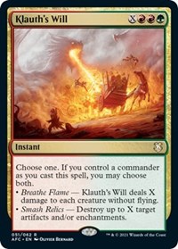 Klauth's Will, Commander: Adventures in the Forgotten Realms