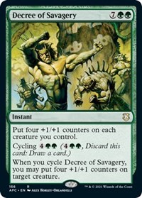 Decree of Savagery, Commander: Adventures in the Forgotten Realms
