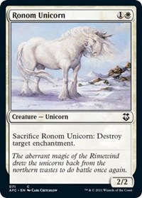 Ronom Unicorn, Commander: Adventures in the Forgotten Realms