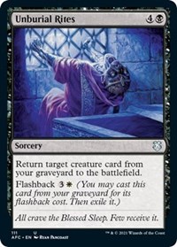 Unburial Rites, Commander: Adventures in the Forgotten Realms