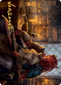 Jaded Sell-Sword Art Card (Gold-Stamped Signature), Art Series: Adventures in the Forgotten Realms