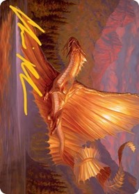 Adult Gold Dragon Art Card (Gold-Stamped Signature), Art Series: Adventures in the Forgotten Realms