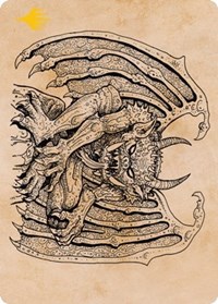 Cloister Gargoyle (Showcase) Art Card (Gold-Stamped), Art Series: Adventures in the Forgotten Realms
