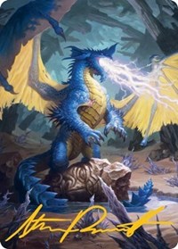 Blue Dragon Art Card (Gold-Stamped Signature), Art Series: Adventures in the Forgotten Realms