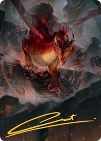 Red Dragon Art Card (Gold-Stamped Signature), Art Series: Adventures in the Forgotten Realms