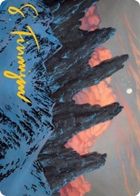 Mountain (59/81) Art Card (Gold-Stamped Signature), Art Series: Adventures in the Forgotten Realms
