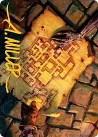 Dungeon Map Art Card (Gold-Stamped Signature), Art Series: Adventures in the Forgotten Realms